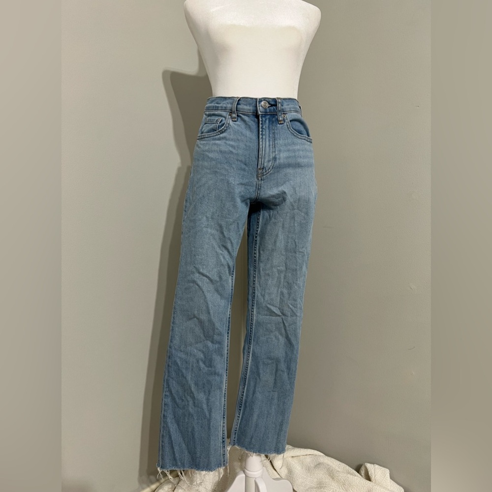 Everlane High Rise Distressed Flare Mom Jeans Women’s Size 26 Regular